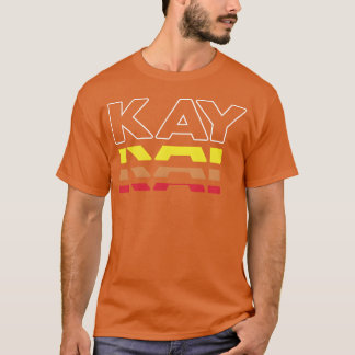 Camiseta Kay Nombre Divertido Vintage Atardecer Familia Kay