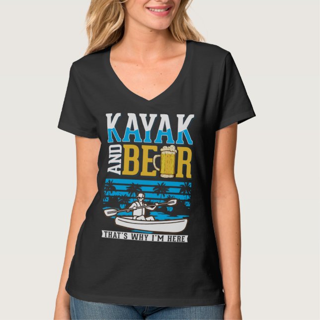Camiseta Kayak And Beer Kayaker Kayak (Anverso)