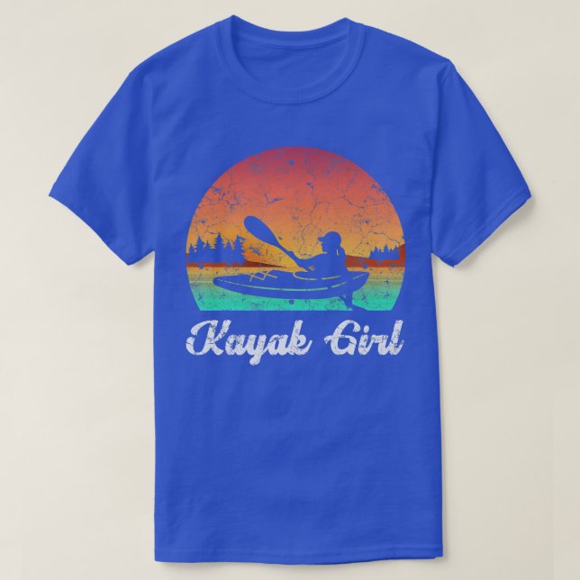 Camiseta Kayak Boating Vintage Sunset Kayak Chica Kayak  (Diseño del anverso)
