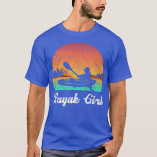Camiseta Kayak Boating Vintage Sunset Kayak Chica Kayak