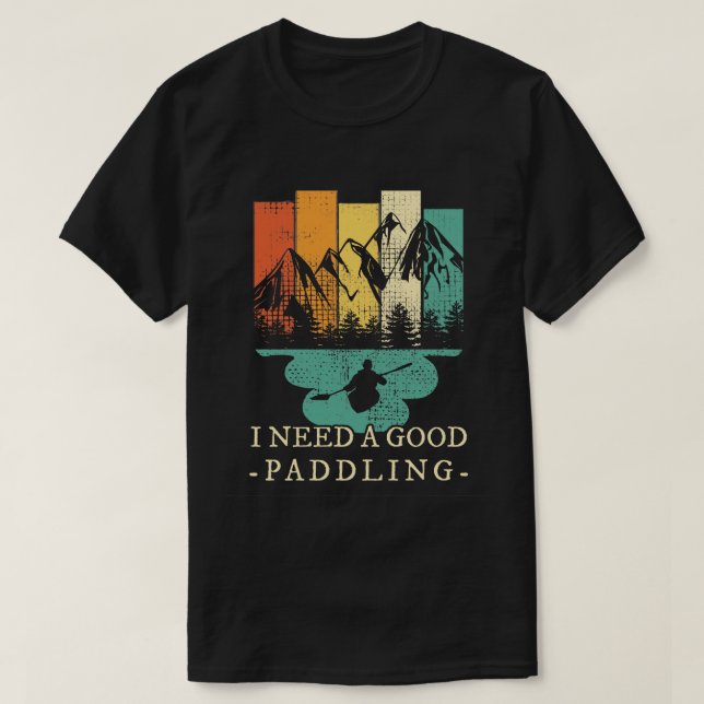 Camiseta Kayak Canoeing Retro (Diseño del anverso)