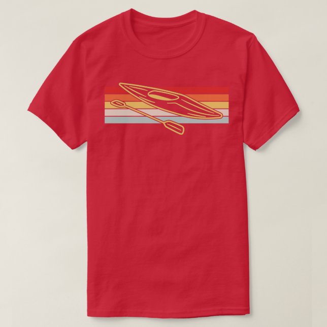 Camiseta Kayak Canoeing Retro 4 (Diseño del anverso)
