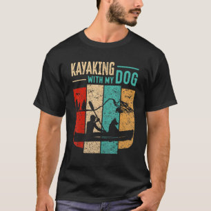 Camiseta Kayak Con Canoa Al Aire Libre Retro Perro Kay