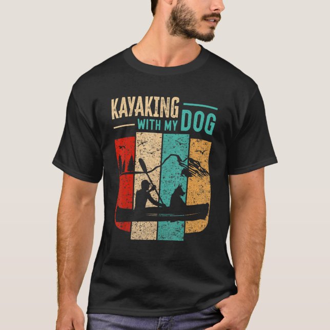 Camiseta Kayak Con Canoa Al Aire Libre Retro Perro Kay (Anverso)