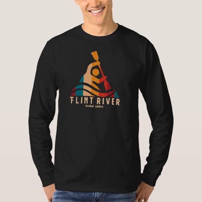 Camiseta Kayak del río Retro Flint (Anverso)