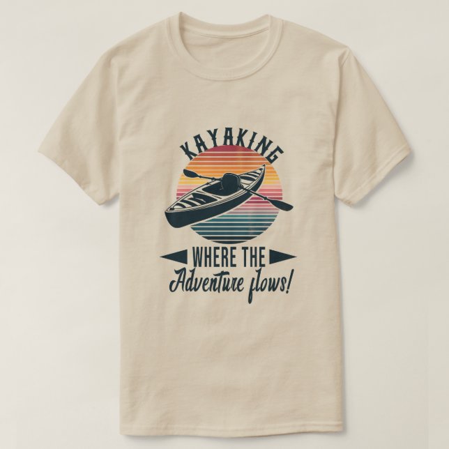 Camiseta Kayak Donde fluye la aventura! (Diseño del anverso)