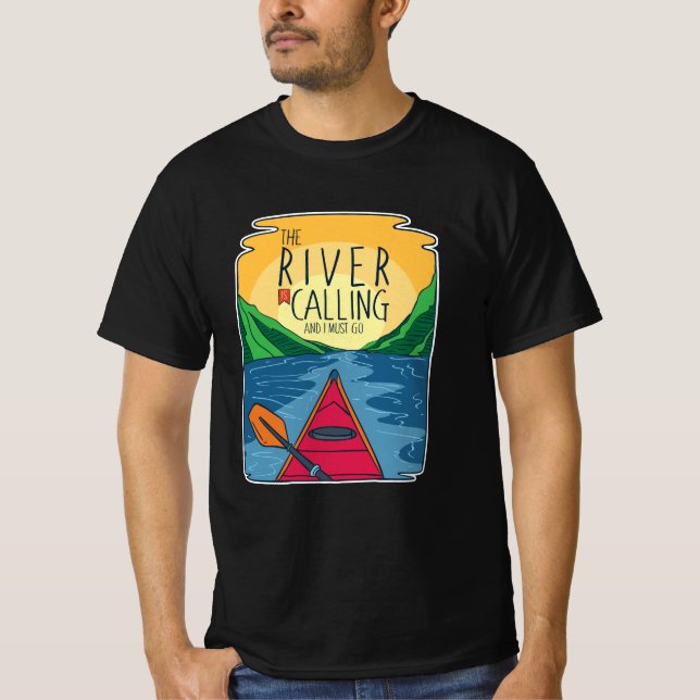 Camiseta Kayak - El Río Llama Y Debo Ir (Anverso)