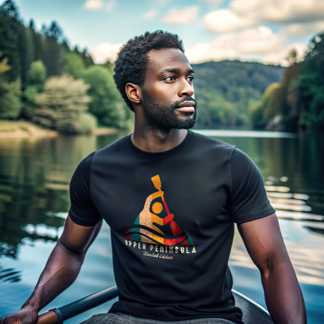 Camiseta Kayak en la península superior retro (Subido por el creador)