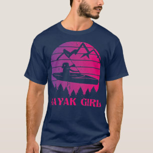 Camiseta Kayak Girl Retro Rowers Kayak Canoe Water Sports