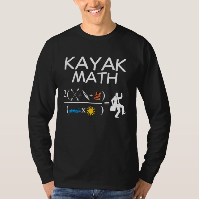 Camiseta Kayak Math Kayaking Kanuing Canoeing Paddle Boatin (Anverso)