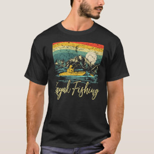 Camiseta Kayak Pesca Vintage Retro Canoa Bote Lake Fis