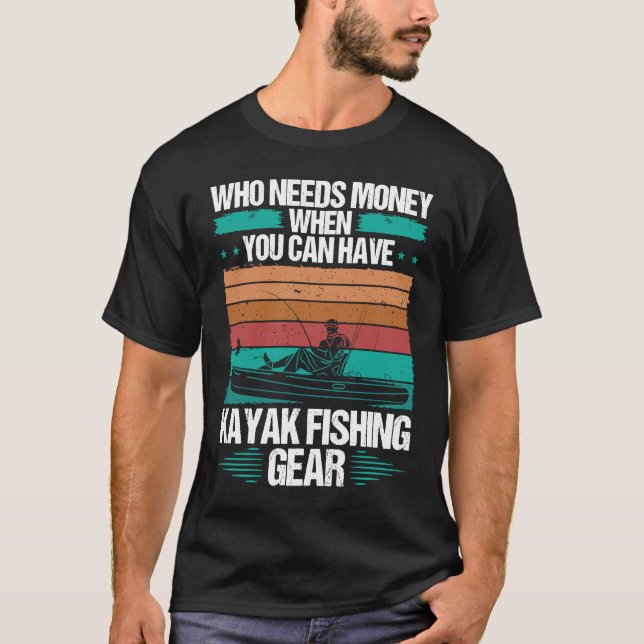 Camiseta Kayak: Pescando material esencial para Kayakfi (Anverso)