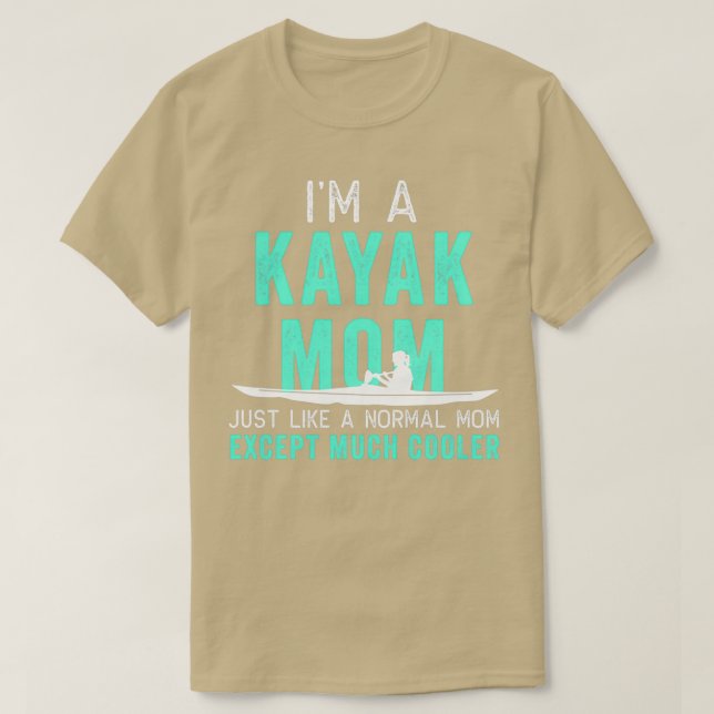 Camiseta Kayak Soy Una Madre Kayak Verde azulada Luz De Reg (Diseño del anverso)