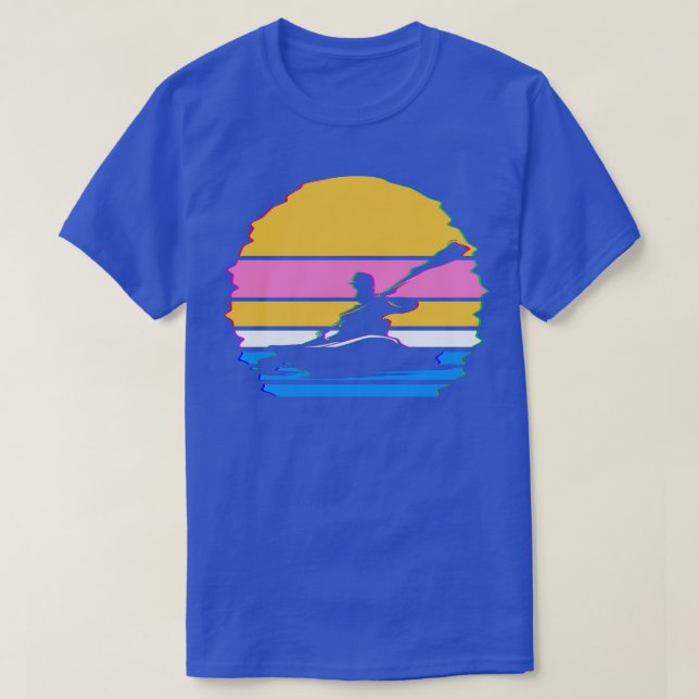 Camiseta Kayak Vaporwave Silhouette Canoeing Kayak Canoe (Diseño del anverso)