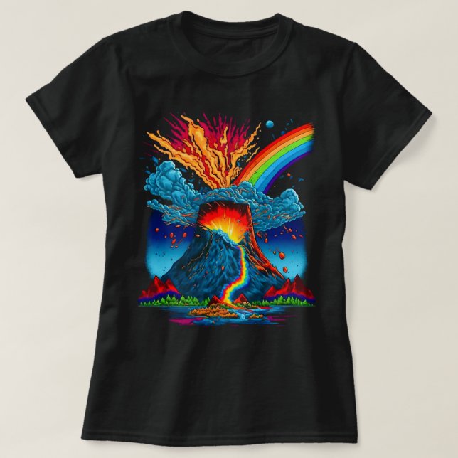Camiseta Kayak Volcán Agua Lover Teatro de Geología Gracios (Diseño del anverso)