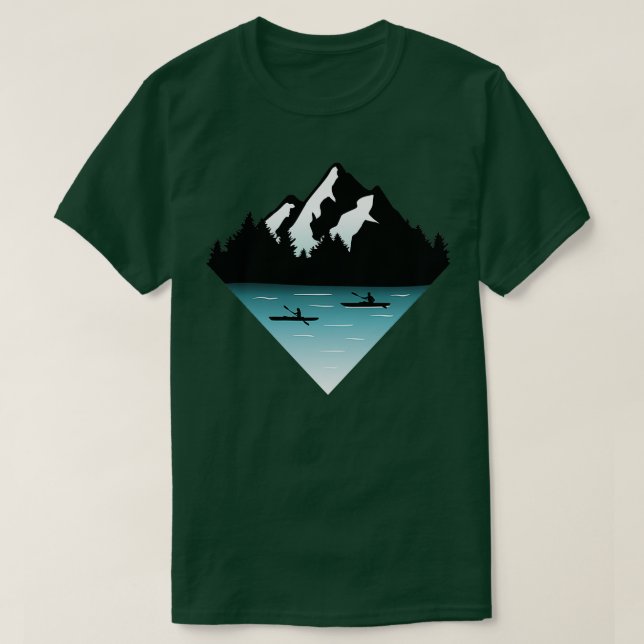 Camiseta Kayakers Forrest y Canoa de las montañas (Diseño del anverso)