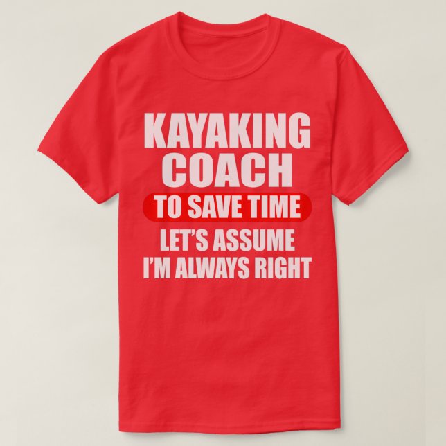 Camiseta Kayaking Coach (Diseño del anverso)