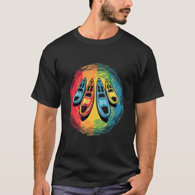 Camiseta Kayaking Colorful Kayak Canoe Kayaker Pop (Anverso)