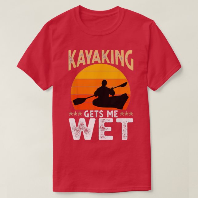 Camiseta Kayaking me hace nacer a Navidades kayak divertido (Diseño del anverso)