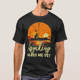 Camiseta Kayaking Retro Sunset Kayaking Me Hace Menudo