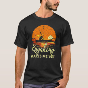 Camiseta Kayaking Retro Sunset Kayaking Me Hace Menudo