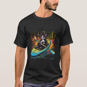 Camiseta Kayaking Skunk Kayaker Kayak Canoe Canoeing Graffi