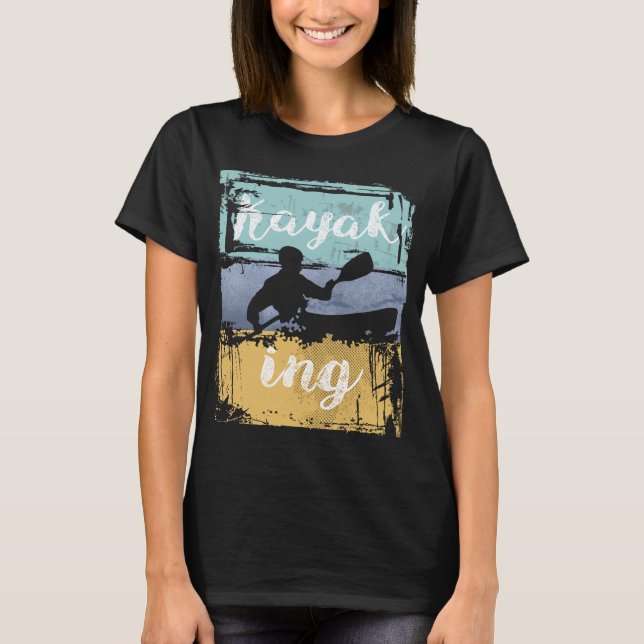 Camiseta Kayaking Tee - Vintage Retro Kayak (Anverso)