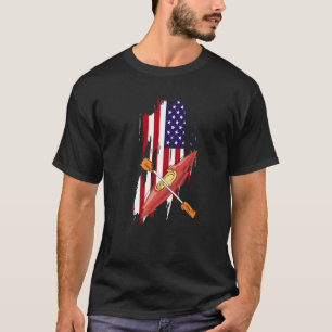 Camiseta Kayaking USA Bandera Bota Kayaker Kayak Experto Gr