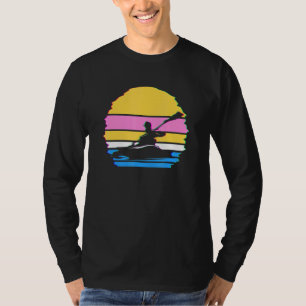 Camiseta Kayaking Vaporwave Silhouette Canoeing Kayak Aesth