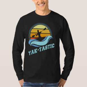 Camiseta Kayaking Yak-Tastic Retro Vintage Sunset