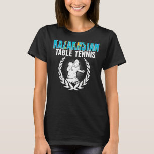 Camiseta Kazajistán Mesa de Tenis apoya al ping kazajo