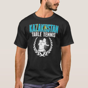 Camiseta Kazajistán Mesa de Tenis apoya al ping kazajo
