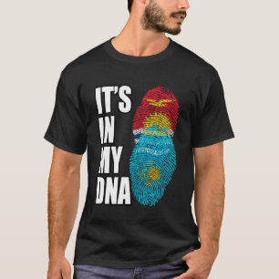 Camiseta Kazajistán Y Kiribati Mezclan Bandera Del Patrimon