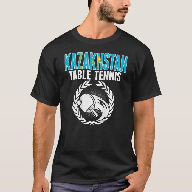 Camiseta Kazakhstan Table Tennis Fans   Kazakhstani Flag Pi (Anverso)