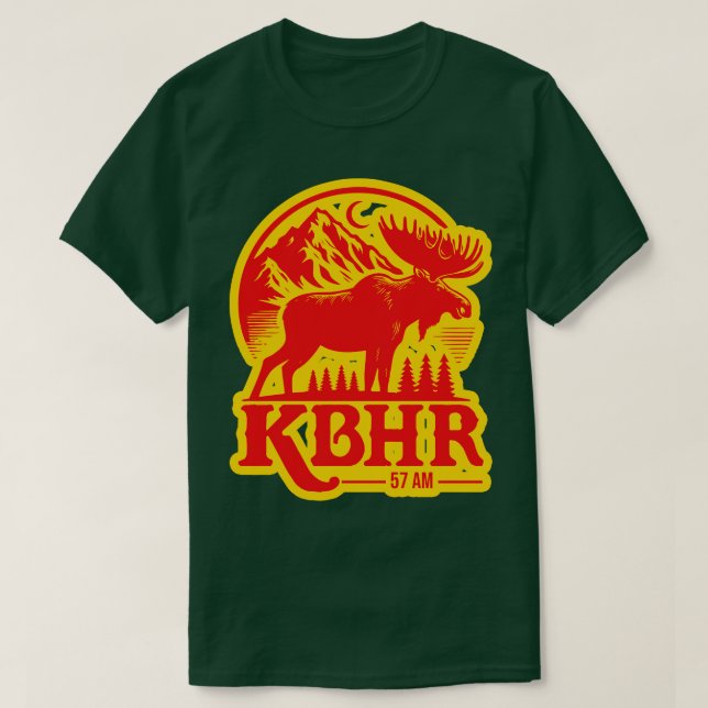 Camiseta KBHR 57 AM Northern Exposure Radio Station TShirt (Diseño del anverso)