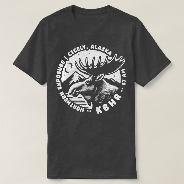 Camiseta KBHR 57 AM Northern Exposure Radio Station TShirt (Diseño del anverso)
