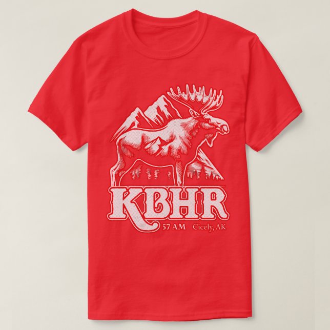 Camiseta KBHR Estación de Radio de Exposición Septentrional (Diseño del anverso)