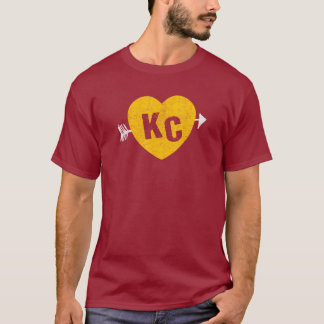 Camiseta KC Corazón y flecha roja y amarilla KC