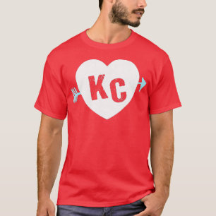 Camiseta KC Heart Arrow KC (Kansas City) 2Letra KC Heart