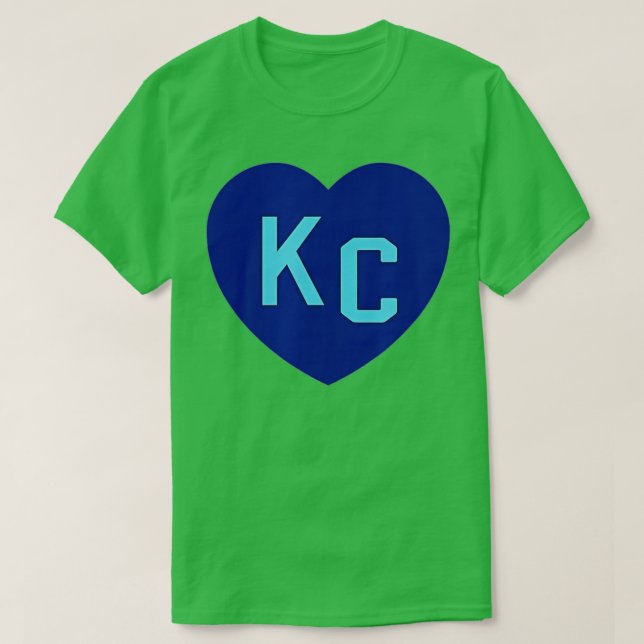 Camiseta KC Heart KC (Kansas City) KC Love KC Powder Blue K (Diseño del anverso)