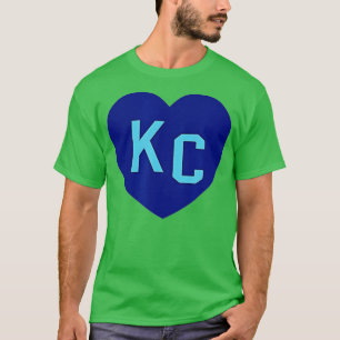 Camiseta KC Heart KC (Kansas City) KC Love KC Powder Blue K