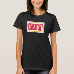 Camiseta Kc Red Kansas City RedYellow Retro Fun Stripes Kan