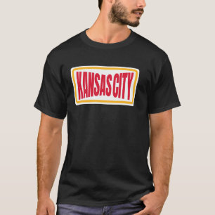 Camiseta Kc Red Kansas City RedYellow Retro Fun Stripes Kan