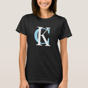 Camiseta Kc Royal Blue & Baby Blue Kansas City Letters Kc I