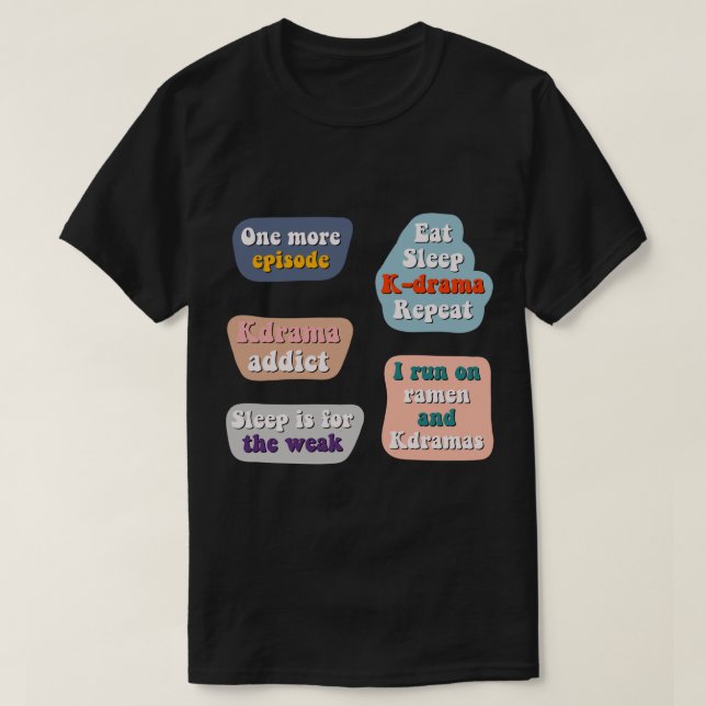 Camiseta Kdrama Pegatina Pack (Diseño del anverso)