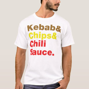 Camiseta Kebab & Patatas Fritas & Salsa de Chili.