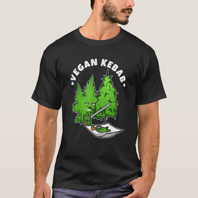 Camiseta Kebab vegano  hierba  1 (Anverso)