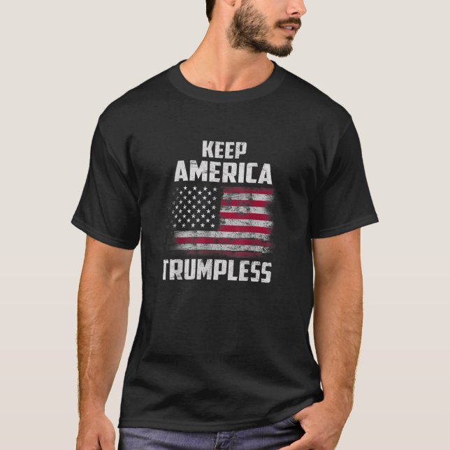 Camiseta Keep America Trumpless Funny Anti Trump American F (Anverso)