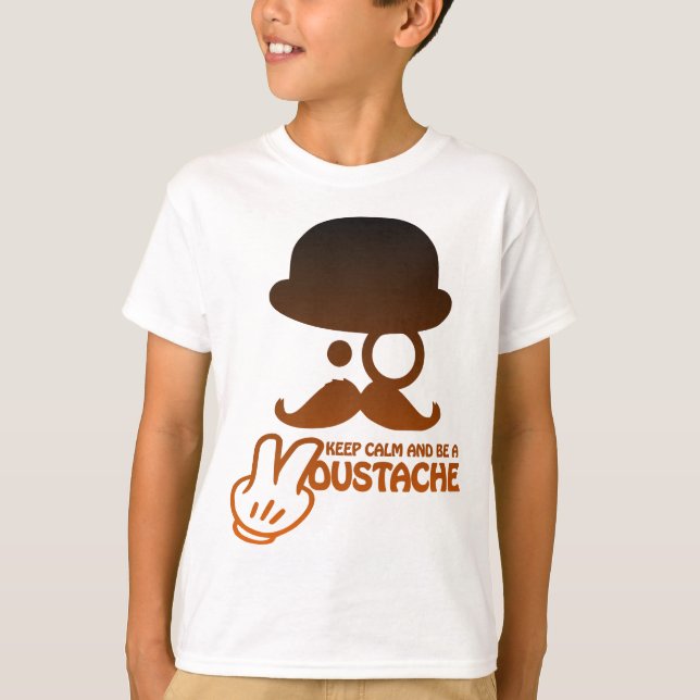 Camiseta Keep calm and a Moustache - by Www. Codeshirt24_. (Anverso)