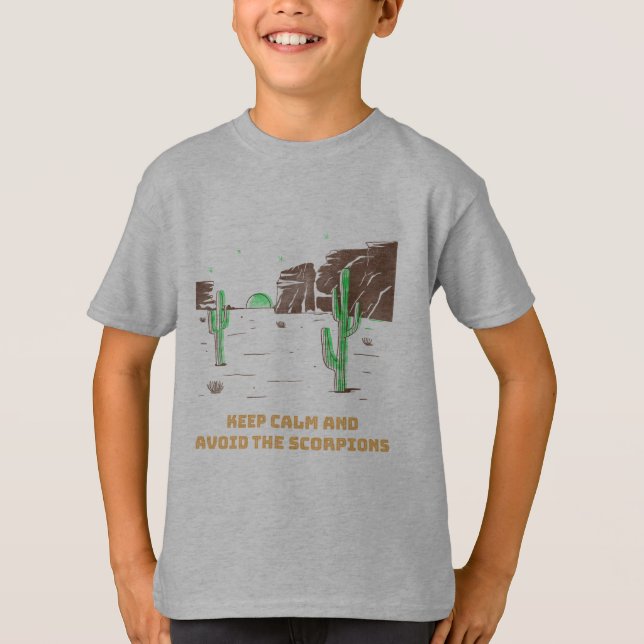 Camiseta Keep Calm And Avoid The Scorpions Desert Camping (Anverso)